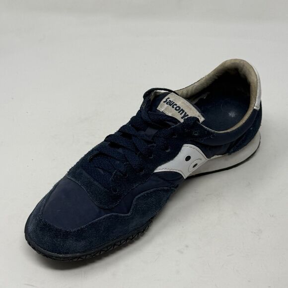 Saucony Bullet Core Sneakers Womens 8.5 Navy Blue Nylon Suede Running Shoes - Picture 8 of 16